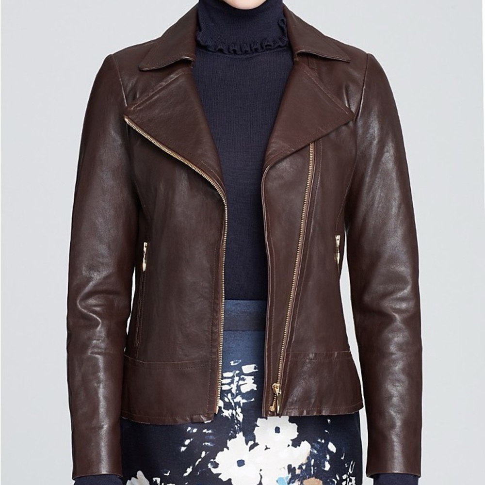VINTAGE KATE SPADE NEW YORK Linnea Moto Leather Jacket Size 2